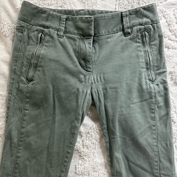 Army Green LOFT Ankle Zip Pocket Pants - Picture 3 of 5